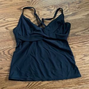 athleta black tankini top